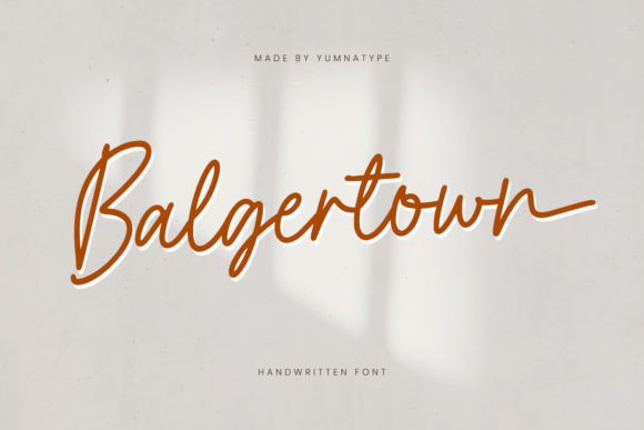 Balgertown: A Graceful Handwritten Font