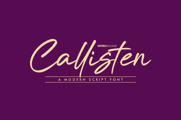Callisten: A Modern Script Typeface