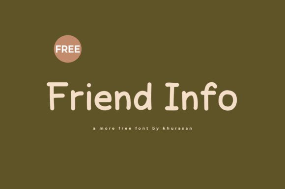 Friend Info Font for Web Design