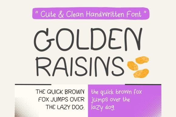 Golden Raisins Font for Editorial Design