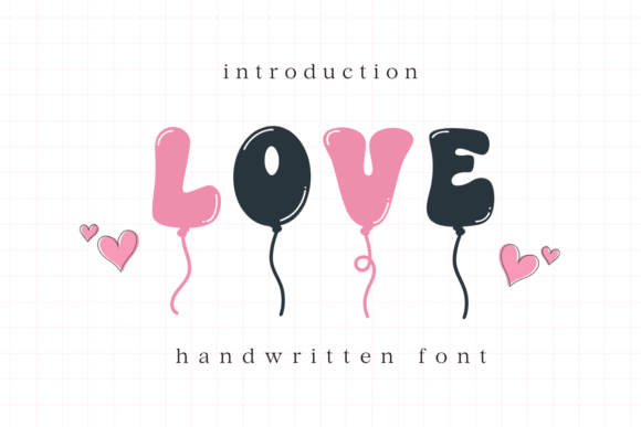 Love Balloon Font for Web Design