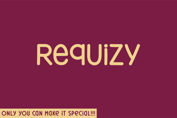 Requizy: Artisanal Handwriting Font